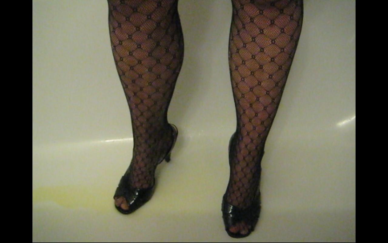 Pregnant one with black nylon