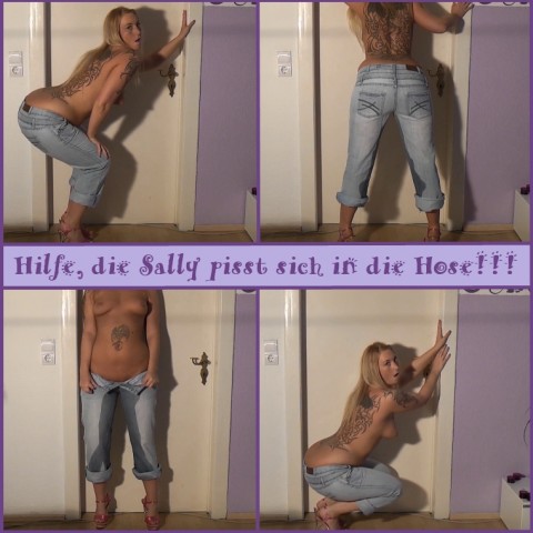Frau pisst sich in die hose